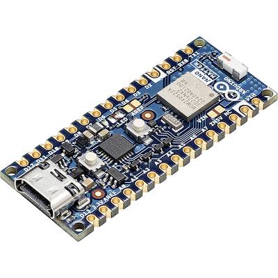 Carte de microcontrôleur avec port USB-C, plusieurs broches et composants électroniques. Utilisée pour de petits projets électroniques.