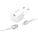 Intenso W30C GaN + C315L Chargeur USB 30 W 1x USB-C®, 1x Apple Lightning blanc intérieure GaN, USB Power Delivery (USB-P