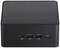 Unité Mini-PC carrée noir et gris avec un port USB-C, deux ports USB et un interrupteur marche/arrêt sur la façade avant.
