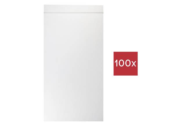 TRU COMPONENTS Sachet à fermeture pression sans bande d'inscription (L x l) 200 mm x 100 mm transparent Polyéthylène 100 pc(s)