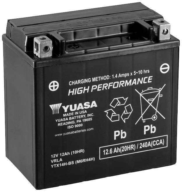 Yuasa YTX14H Batterie de moto 12 V 12 Ah