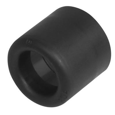 Un boulon cylindrique noir en plastique.