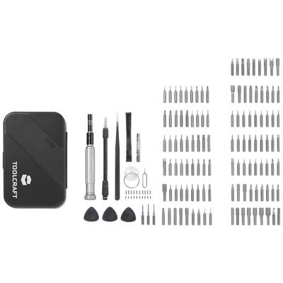 Ensemble de tournevis avec différents embouts, outils magnétiques et accessoires pour la réparation d'appareils électroniques.