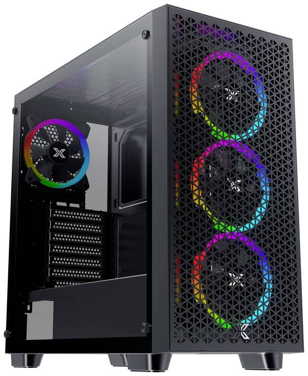 Tour midi Xigmatek Gaming G Pro Boîtier gaming  noir fenêtre latérale