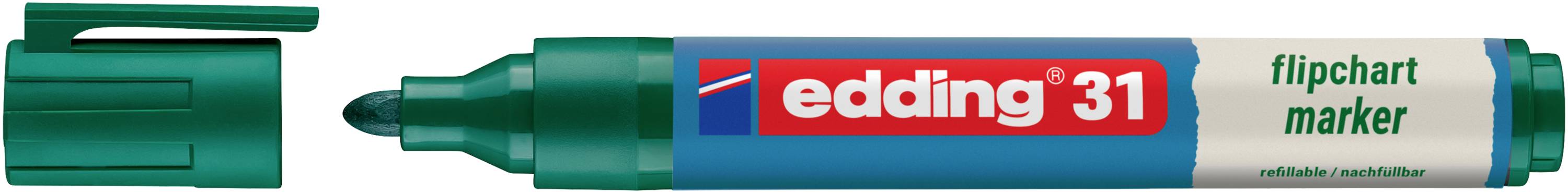 Edding 4-31004 Marqueur pour tableau à feuilles mobiles 4-31004 pointe ronde 1.5 - 3 mm vert 1 pc(s)