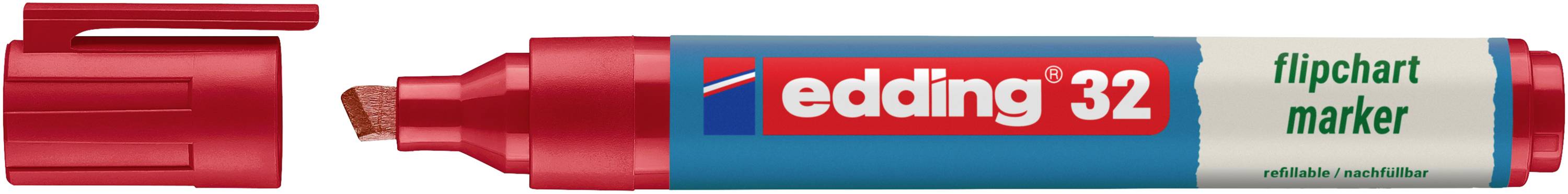 Edding 4-32002 Marqueur pour tableau à feuilles mobiles 4-32002 pointe biseau 1 - 5 mm rouge 1 pc(s)