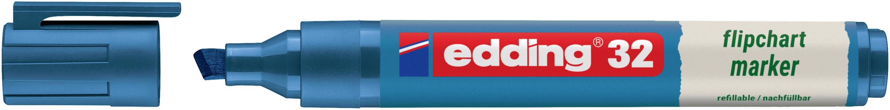 Edding 4-32003 Marqueur pour tableau à feuilles mobiles 32 EcoLine pointe biseau 1 - 5 mm bleu 1 pc(s)-0
