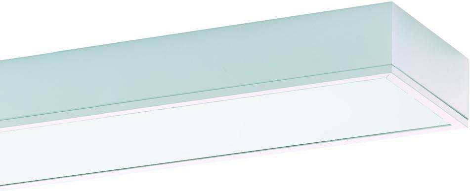 Un plafonnier LED rectangulaire et plat au design épuré. Idéal pour les intérieurs modernes.