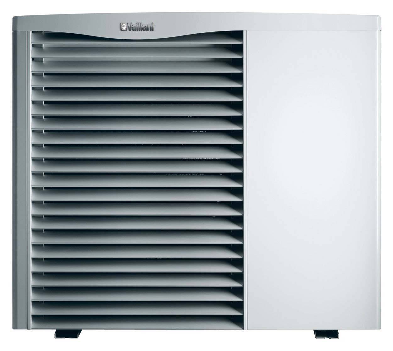 Appareil métallique avec des fentes de ventilation horizontales, probablement un système de chauffage ou de climatisation, au design sobre et fonctionnel.