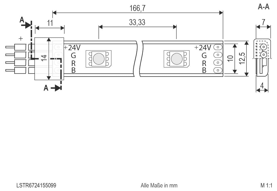 EVN LSTR 67 24 15 50 99 LSTR6724155099 Ruban LED avec connexions à souder 24 V 5000 mm RVB 1 pc(s)-2