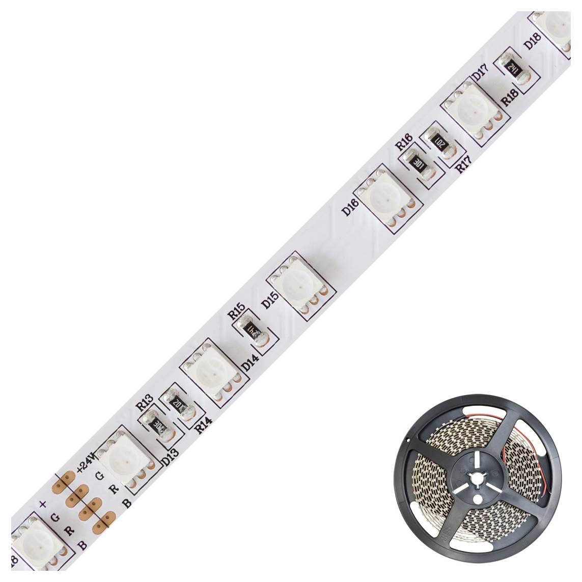 EVN LSTRSB2024305099 LSTRSB2024305099 Ruban LED avec connexions à souder 24 V 5000 mm RVB 1 pc(s)-1