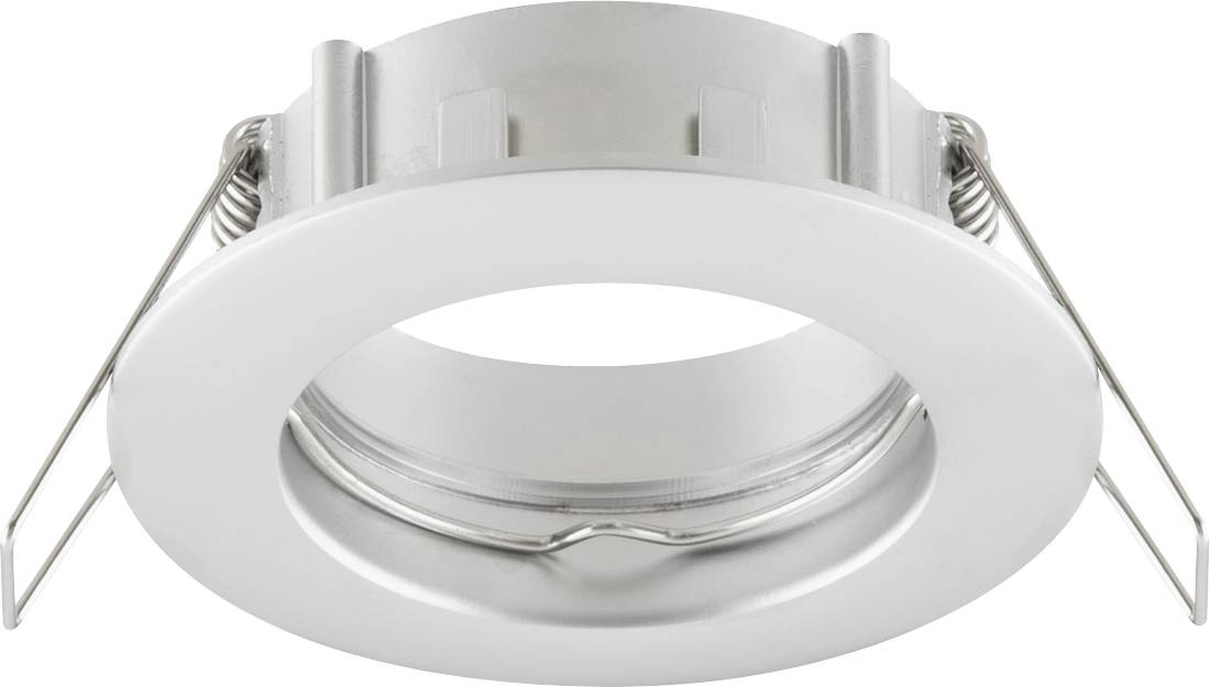 Dessin technique d'un spot encastrable rond avec dimensions en millimètres ; présente une vue de face et une vue latérale du produit.