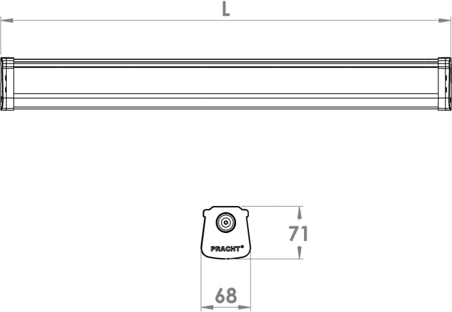Pracht 5231004B-KALTA_BL Eclairage LED pour pièce humide LED LED intégrée 20 W blanc blanc-5