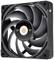 Ventilateur d'ordinateur, design noir, marqué 'TOUGHFAN EX12 Pro'. Boîtier et pales en couleurs sombres, aspect industriel.