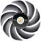Un ventilateur noir avec neuf pales de rotor incurvées et un centre portant le texte « TOUGHFAN EX12 Pro Standard Fan Blade ».