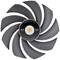 Ventilateur noir avec neuf pales incurvées, le logo au centre et le texte 'TOUGHFAN EX14 Pro' et 'Reverse Fan Blade'.