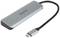 Un hub USB-C argenté avec un câble de connexion USB-C. Nom de marque 'DIGITUS' sur la surface. Adapté aux connexions de données.
