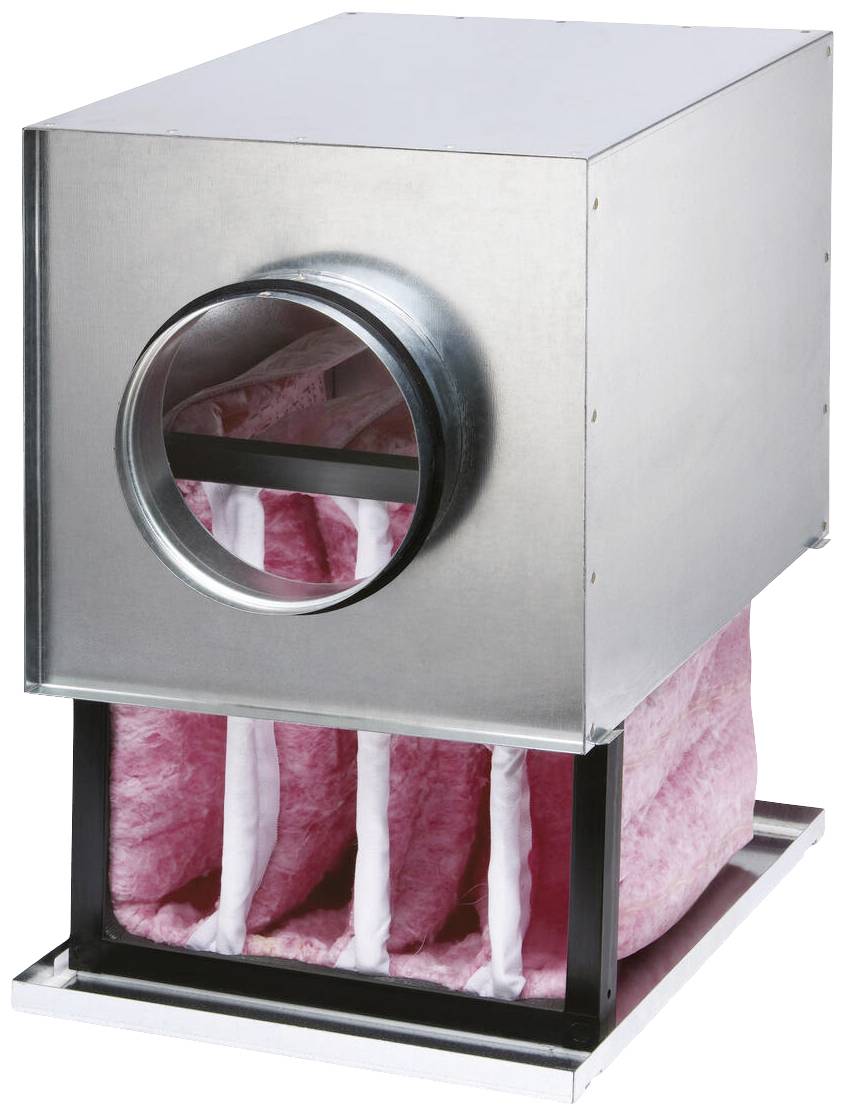 Appareil de filtration d'air en métal avec matériau filtrant intégré de couleur rose. Dispositif conçu pour purifier et améliorer la qualité de l'air.