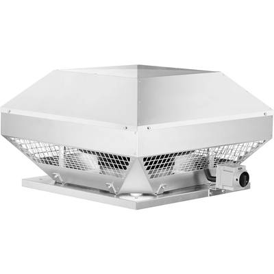 Une hotte industrielle en métal avec une grille de protection, adaptée aux systèmes de ventilation.