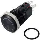TRU COMPONENTS TC-12647424 Bouton-poussoir 250 V/AC 3 A 1 x Off/(On) IP65 rouge à rappel Aluminium, anodisé 1 pc(s)