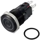 TRU COMPONENTS TC-12647440 Bouton-poussoir 250 V/AC 3 A 1 x Off/(On) IP65 rouge à rappel Aluminium, anodisé 1 pc(s)