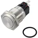 TRU COMPONENTS TC-12647480 Bouton-poussoir 250 V/AC 3 A 1 x Off/(On) IP65 à rappel Laiton chromé 1 pc(s)