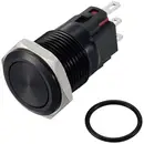TRU COMPONENTS TC-12647496 Bouton-poussoir 250 V/AC 3 A 1 x Off/(On) IP65 à rappel Aluminium, anodisé 1 pc(s)