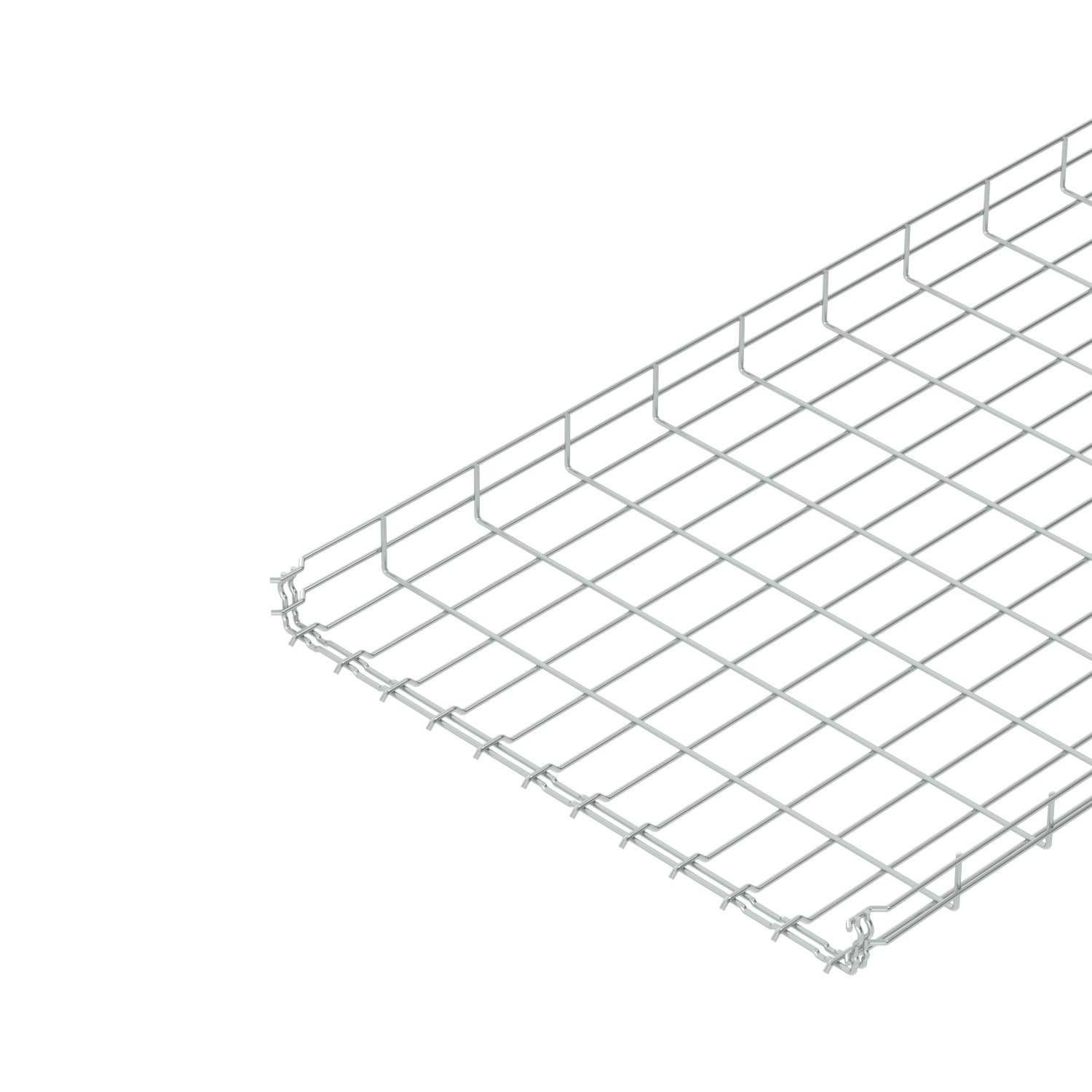 Un étagère grillagée rectangulaire, plus haute d'un côté. Elle semble adaptée au stockage ou à l'organisation.