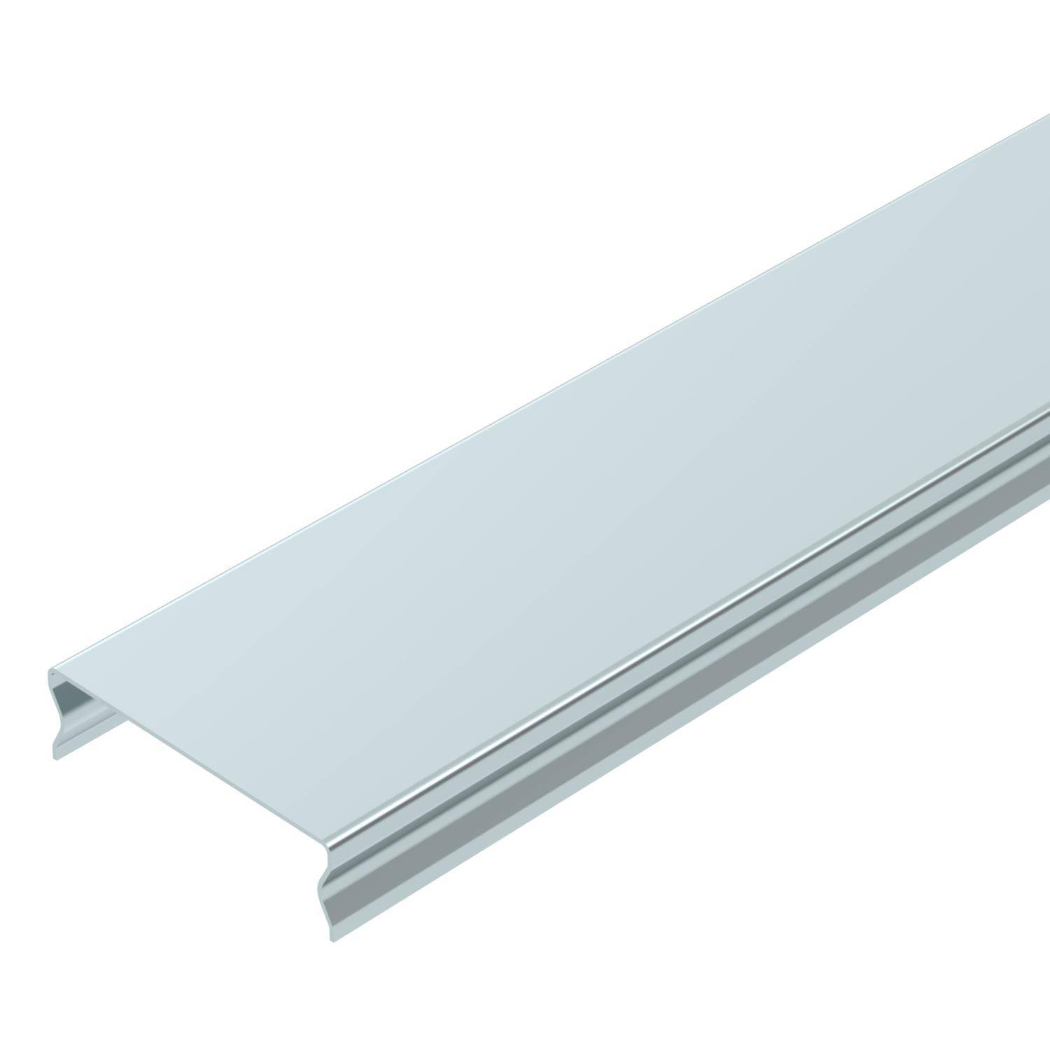 Rail métallique en argent, étroit et long, adapté pour des travaux de fixation ou de construction.