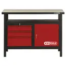 KS Tools 865.0003 Établi (l x H x P) 1200 x 840 x 600 mm noir, rouge