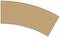 Surface semi-circulaire marron sur fond blanc.