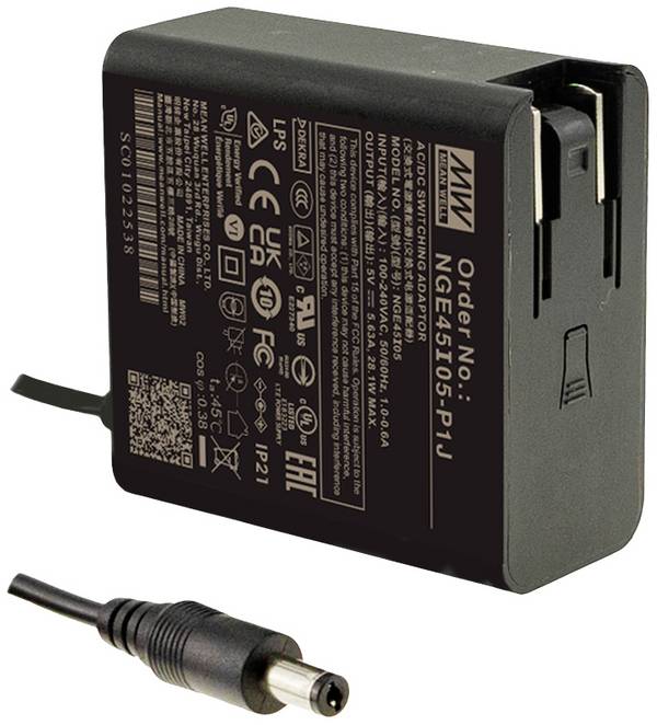MEAN WELL NGE45I12-P1J Bloc d'alimentation à tension fixe 45 W