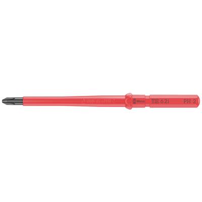 Un tournevis rouge VDE avec manche isolé, marqué 'TIE 621 PH 2', adapté pour les vis à tête cruciforme.