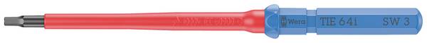 Wera Kraftform Kompakt VDE 64 i 3,0 x 157 mm TIE pour électricien 6 pans intérieurs Lame interchangeable 3.0 mm