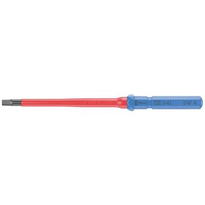 Un tournevis avec une poignée rouge et un manche bleu. Sur le manche sont inscrites les mentions 'TH6-64' et 'SW14'.