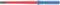 Un tournevis à fente rouge avec un manche bleu, marqué 'TEC 641 SW 6,0'. La tige est en métal.