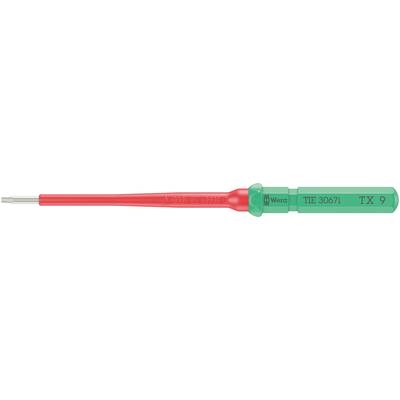 Un tournevis vert avec une poignée rouge, portant l'inscription 'TR 36/F TX 9', sur un fond blanc.