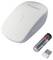 Souris blanche sans fil avec son couvercle de compartiment à piles, le logo 'Tenixforce' visible sur le dessus. À côté, une pile AA unique et un dongle USB.