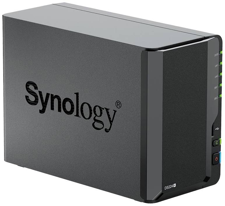 Boîtier serveur NAS Synology DiskStation DS224+ 0 GB 2 baie 2x hub USB 3.0, interrupteur On/Off, compatible RAID DS224+-2