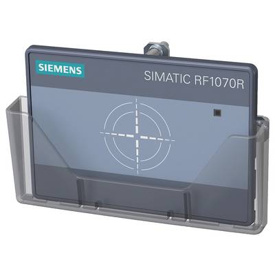 Dispositif électronique portant l'inscription 'SIEMENS SIMATIC RF1070R', monté dans un support transparent.