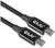 Deux fiches USB-C noires portant l'inscription « Club 3D » sur chaque fiche.