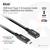 Câble d'extension USB Gen1 Type-C, 2m, 5Gbps, 20V/3A, 4K60Hz. Supporte jusqu'à 4K60Hz. Données USB Gen1 jusqu'à 5Gbps.