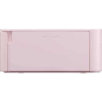 Cartouche d'encre rose pour imprimante, fermée sur le côté. Gravé au-dessus 'INK CASSETTE'.