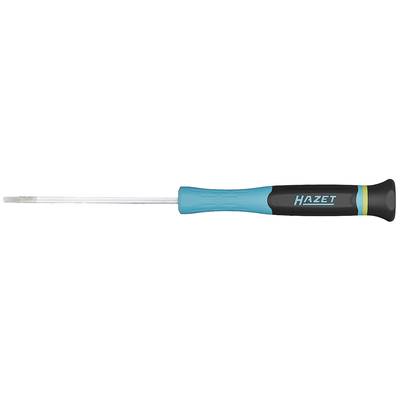 Tournevis avec manche bleu-noir et lame en métal argenté, marqué 'Hazet' sur le manche.
