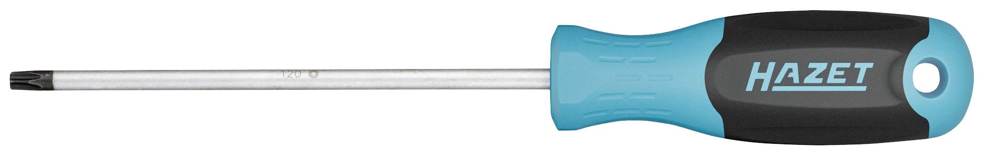 Tournevis avec poignée bleu-noir et embout cruciforme, nom de marque 'HAZET' sur la poignée. Adapté pour visser des vis à tête cruciforme.