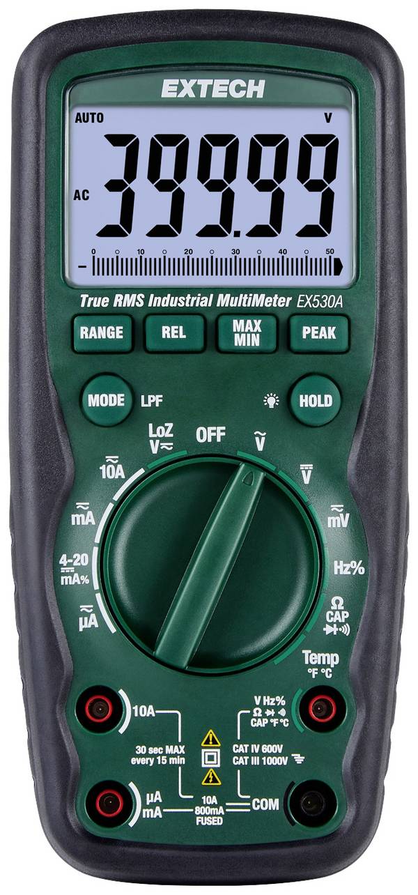 Extech Extech EX530A-DAkks Multimètre  étalonné (DAkkS) numérique  CAT IV 600 V Affichage (nombre de points): 50000