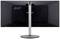 Un moniteur noir Acer vu de dos, monté sur un support en argent.