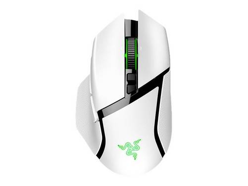 RAZER Basilisk V3 Pro White  Souris de gaming Bluetooth   optique blanc 11 Boutons 30000 dpi molette intégrée