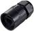 Connecteur cylindrique noir avec poignée striée, adapté aux connexions de câbles dans des applications techniques.