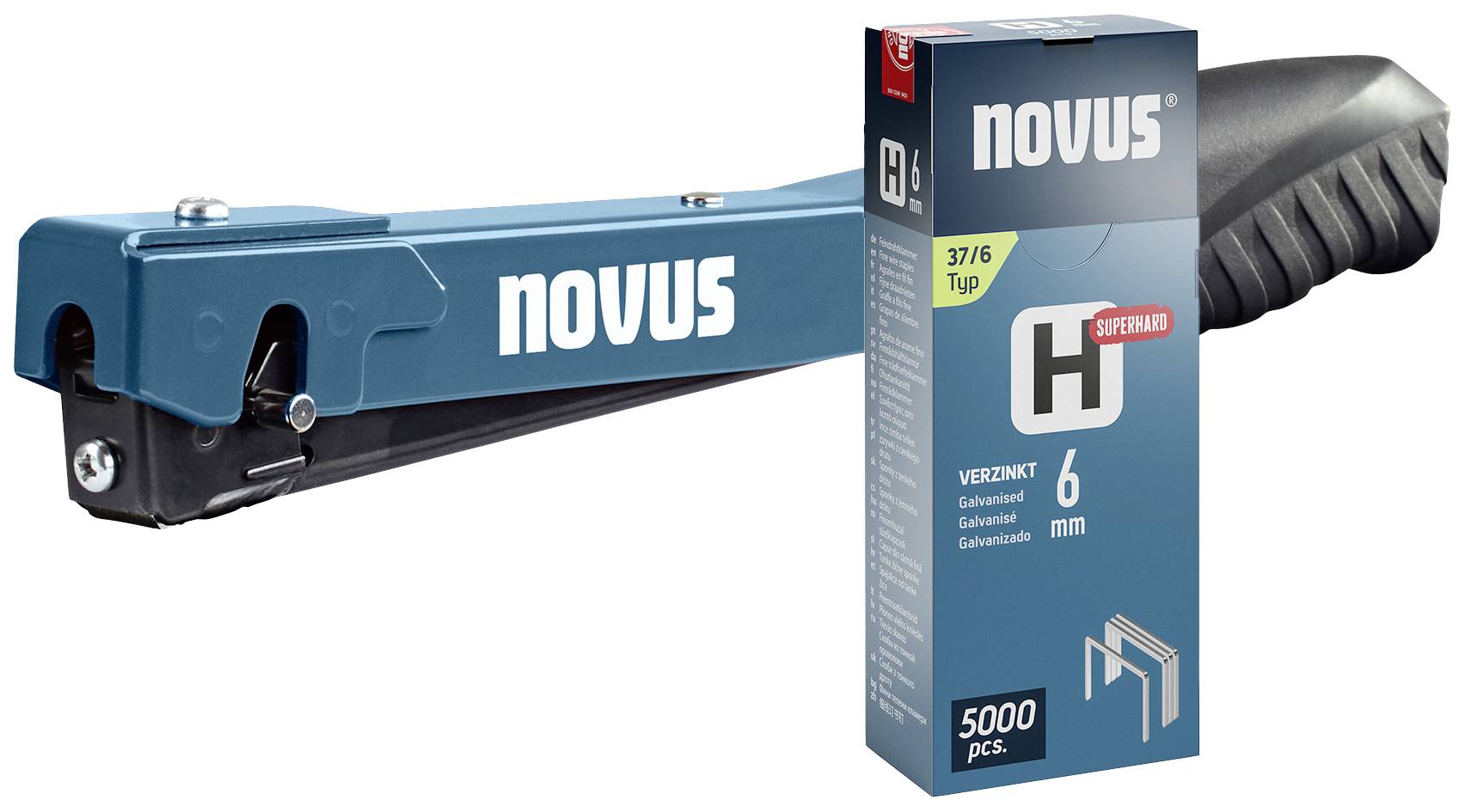 Novus Tools 030-0463 Marteau-agrafeur pour type d'agrafe Type 37 Longueur de l'agrafe 4 - 6 mm